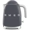 Image de Smeg Style rétro des années 50, Bouilloire électrique, Noir, Gris