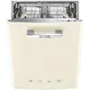 Image de Smeg 50's Style STFABCR3 - Lave-vaisselle - encastrable - Niche - largeur : 60 cm - profondeur : 57.5 cm - hauteur : 82 cm - crème
