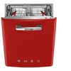 Image de Smeg 50's Style STFABRD3 - Lave-vaisselle - encastrable - Niche - largeur : 60 cm - profondeur : 57.5 cm - hauteur : 82 cm - rouge