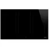 Image de Table de cuisson induction 80 cm multizone, verre ceramique eclipse noir, commandes evoslider, 6 foyers induction avec booster dont 3 multizones, puissance des multizones en booster de 3 700W, 9 niveaux de puissance, booster et maintien au chaud