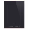Image de DOMINO DE CUISSON INDUCTION 38 CM - DOLCE STIL NOVO avec Verre ceramique Eclipse Noir avec bord droit et finition cuivre - Commandes Multislider - 2 foyers induction avec booster dont 1 multizone - 9 niveaux de puissance - Puissance nominale : 3700 W