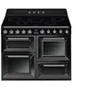 Image de Smeg Victoria TR4110IBL2 - Cuisinière (four à deux étages) - pose libre - largeur : 110 cm - profondeur : 60 cm - hauteur : 90 cm - avec système auto-nettoyant - noir