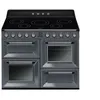 Image de Smeg Victoria TR4110IGR2 - Cuisinière (four à deux étages) - pose libre - largeur : 110 cm - profondeur : 60 cm - hauteur : 90 cm - avec système auto-nettoyant - Gris ardoise
