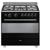 Image de Smeg Concerto BG91N2 - Cuisinière - pose libre - largeur : 90 cm - profondeur : 60 cm - avec système auto-nettoyant - noir