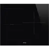 Image de Table induction Smeg SI1M5633D1 verre noir 60 cm 3 foyers multizone 7400 W