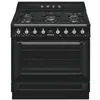 Image de Centre de cuisson ''Victoria'' , 90 cm, 5 bruleurs gaz dont 1 ultra-rapide 5 kW, securite thermocouples, Four multifonction, vapor clean 115 litres net, porte temperee triple vitre a fermeture douce, porte interieure demontable, classe A