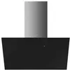 Image de Hotte decorative Murale design incline, 90 cm, aspiration a evacuation, commandes sensitives, 3 vitesses + 1 intensive, Aspiration perimetrale, Auto-vent, purification de l''air 24h, Capacite vitesse intensive de 770 m3/h a 65 dB, Classe A+