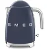 Image de Smeg Wasserkocher KLF03NBEU 1.7L, Anti-Kalkfilter, 2400W, Navy Blue, Bouilloire électrique, Bleu, Argent