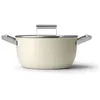 Image de Faitout crème mat 24cm + couvercle Smeg CSF2412CRM