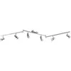 Image de Fabas Luce, Plafonnier, nickel chrome Projecteur métallique haute tension 6flg avec bras pivotant (GU10)