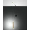 Image de Fabas Luce, Suspension, Suspension LED Prado Ø37mm 6,5W Blanc chaud laiton à intensité variable (720 lm)