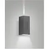 Image de Fabas Luce, Éclairage d'extérieur, LULY DARK GREY LED Wandleuchte 6W warmweiss Dunkel Grau 6561-22-094 (500 lm, IP65)