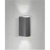 Image de Fabas Luce, Éclairage d'extérieur, HELI DARK GREY LED Wandleuchte 12W warmweiss Dunkel Grau 6559-26-294 (1416 lm, IP54)