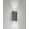 Image de Fabas Luce, Éclairage d'extérieur, HELI DARK GREY LED Wandleuchte 6W warmweiss Dunkel Grau 6559-22-294 (780 lm, IP54)