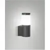 Image de Fabas Luce, Éclairage d'extérieur, GORLA DARK GREY E27 Wandleuchte Dunkel Grau 6554-21-294 (E27, IP54)