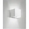 Image de Fabas Luce, Éclairage d'extérieur, CUBA WHITE LED Wandleuchte 12W warmweiss Weiss 6541-21-254 (1448 lm, IP54)