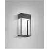 Image de Fabas Luce, Éclairage d'extérieur, EDO DARK GREY LED Wandleuchte 20W warmweiss Dunkel Grau 6556-21-294 (2396 lm, IP65)
