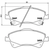 Image de 4 Plaquettes De Frein Brembo P83109