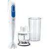 Image de Braun Blender manuel MQ 3020 Pesto Hand Blender, 700 W, Number of speeds 2, Chopper, White/Blue, Mixeur plongeant, Bleu, Blanc