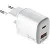 Image de Celly UP TC 1 USB 1 USB-C 35W WH (35 W, 2 ports), Chargeur USB, Blanc