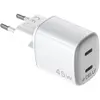 Image de Celly UPTC2USBC45WWH (45 W, 2 ports), Chargeur USB, Blanc