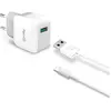 Image de Celly TCUSBTYPEC - Adaptateur secteur - 2.4 A (USB) - sur (12 W, 1 portion), Chargeur USB, Blanc