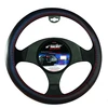 Image de Couvre Volant Sracing Noir Avec Couture Rouge