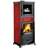 Image de Poêle à Bois Bouilleur La Nordica 3004500 Termorossella Plus Forno Dsa.16 Ceramica Bordeaux