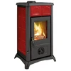 Image de Poêle à Bois La Nordica 3005100 Gemma Lean Ceramica Bordeaux