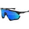 Image de Scicon, Unisexe, Lunettes de sport, aeroshade xl scnpp verre multi-reflet bleues (Noir brillant, Bleu), Bleu