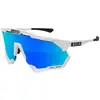 Image de Scicon, Unisexe, Lunettes de sport, aeroshade xl scnpp verre multi-reflet bleues (Blanc, Bleu), Bleu, Blanc
