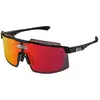 Image de Scicon, Hommes, Lunettes de sport, Lunettes de cyclisme Aerowatt noires/rouge multimirror (Noir, multimirror red), Rouge, Noir