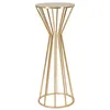 Image de Table d'appoint décoratif rond haut en métal doré style glam 38cm Stick