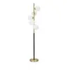 Image de Mauro Ferretti - Lampadaire en métal noir et doré Glamy 30 x 160 cm