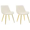 Image de Lot de 2 chaise paris prix exterieur non empilable non pliable H. 79 cm en metal beige