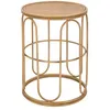 Image de Table basse ronde en métal et rotin 55x40x40cm Samui