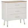 Image de Commode en bois 3 tiroirs Matera 78 x 37 x 80 cm
