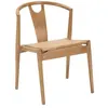 Image de Ensemble de 2 chaises de cuisine en bois avec dossier en rotin tressé Japan