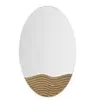 Image de Mauro Ferretti - Miroir ovale en mdf Lines 50 x 1.5 x 80 cm