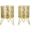 Image de Mauro Ferretti - Set de 2 cache-pots en métal doré Naty
