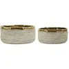 Image de Lot de 2 Cache-Pots Bas "Lima" 22cm Gris