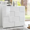 Image de Buffet pour salon et cuisine 2 portes 6 compartiments blanc Dama