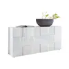 Image de Buffet 3 Portes - Blanc Laque brillant - L181xP42xH84 cm - MILANO