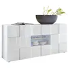 Image de Buffet MILANO - blanc laqué brillant - 2 portes 2 tiroirs - 181 x 43 x 84 cm