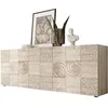 Image de Buffet - MIRONA - 4 portes - Chene Samoa avec serigraphie - 241 x 43 x 84 cm