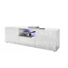 Image de Meuble TV - Blanc Laque brillant - L 181 x P 43 x H 57cm - PARIGI