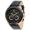 Image de Maserati Attraction Édition Limitée Chronographe Bicolore Acier Inoxydable Cadran Noir Quartz R8853151008 Montre Homme noir