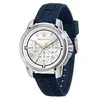 Image de Maserati Successo Chronographe Bracelet Silicone Cadran Argenté Quartz R8871621013 Montre Homme argenté