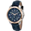 Image de Maserati, Montre, Successo, Bleu, Or, Argent, (Chronographe, Horloge analogique, 44 mm)