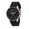 Image de Maserati Sfida Chronographe Bracelet Silicone Cadran Noir Quartz R8871640002 100M Montre Homme noir